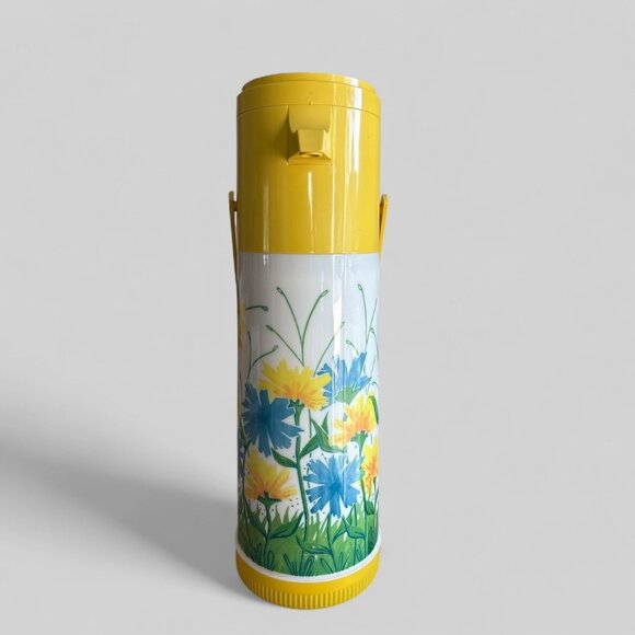 VTG Aladdin Pump-A-Drink Thermos 1 Qt Picnic Dispenser 1970s Water Cooler Summer - Picture 2 of 5